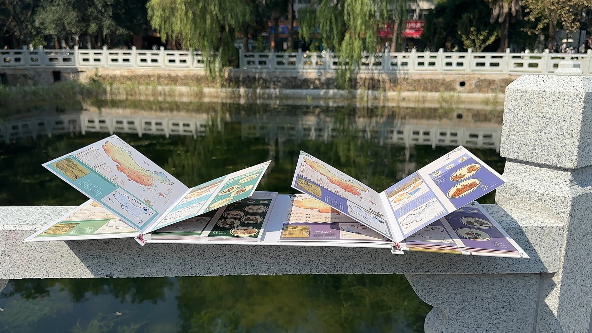 双开门蝴蝶装真实成品平放展开照片