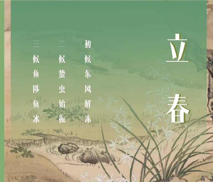 立春成图局部：节气标题与三候图文